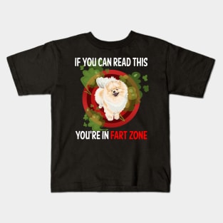 Fart Zone Pomeranian 04 Kids T-Shirt